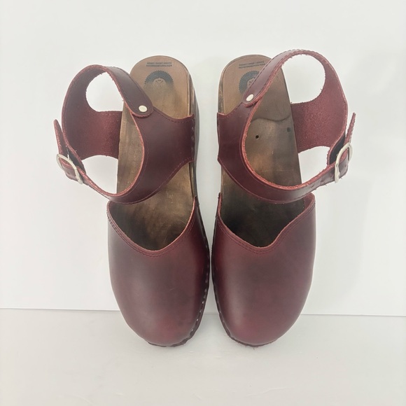 Troentorp’s Burgundy Leather Swedish Clog Sandals | EU 40 (US 9.5-10) - Picture 11 of 16